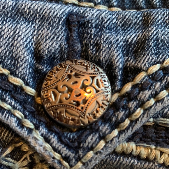 Silver Suki Surplus light wash, w fancy back pockets, sz W27/L32 - Picture 11 of 11